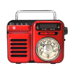 Radio AM FM WB Portátil Retro Personalizada, Estilo Vintage con Asa de Metal, Sintonización Multibanda para Uso en el Hogar y al Aire Libre - Product Image 1