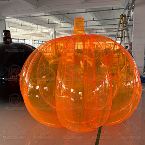 Grande citrouille gonflable PVC brillante pour Halloween, décoration effrayante de citrouille gonflable géante pour jardin, pelouse, fête en plein air - Product Image 6
