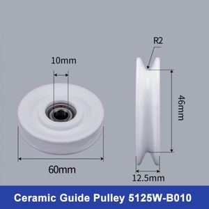 Roues de guidage entièrement céramiques 60*12,5 mm pour le tréfilage, personnalisables OEM, certifiées ISO9001 - Product Image 3