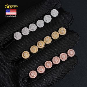 925 серьги-гвоздики из муассанита в стиле хип-хоп - Product Image 1