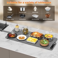 Tapis chauffant pliable intelligent en silicone, 110V, plaque chauffante flexible pour la maison, l'hôtel et les cuisines commerciales, chauffe-plats portable