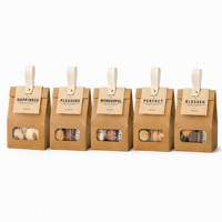 Sacs de boulangerie en papier kraft personnalisés OEM en gros avec fenêtre PVC, poignée et rivets dorés pour biscuits, pain et emballages cadeaux
