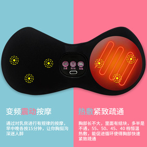 Masseur de poitrine électrique à vide en silicone rechargeable, soutien-gorge de massage intelligent XL XXL à boucle avant 218 - Product Image 4