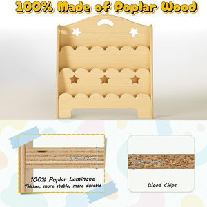 Étagère à livres Montessori à 3 niveaux, bibliothèque en bois pour enfants, organisateur <span class=keywords><strong>de</strong></span> livres pour tout-petits, garderie, crèche - Product Image 4