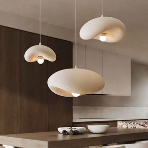 Luminaires suspendus Wabi Sabi pour îlot de cuisine <span class=keywords><strong>blanc</strong></span> japonais, lustre moderne pour salle à manger, salon, luminaires nordiques - Product Image 1
