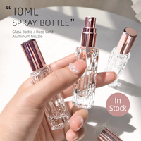 Flacons de parfum en verre 10ml 15ml avec vaporisateur diffuseur, rechargeables, bouchon à vis en aluminium, pour huiles essentielles et parfums – En stock
