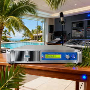 เครื่องส่งสัญญาณวิทยุ FM สำหรับสตูดิโอ ขนาด 1.2 กิโลวัตต์ (1200 วัตต์) ครบชุด (เสาอากาศ+สาย+มิกเซอร์+ขาตั้งไมโครโฟน+ลำโพง) สำหรับโบสถ์/ชุมชน/อุตสาหกรรม - Product Image 3