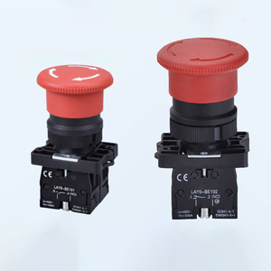 NC 22 มม. ปุ่มกดหยุดฉุกเฉินแบบล็อคตัวเองสีแดง IP65 พลาสติก AC 660V 10A - Product Image 1