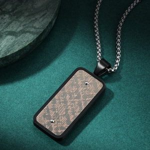 New Stainless Steel <b>Gold</b> Plated Trendy Vintage Pendant Square <b>Necklace</b> Women's <b>Chains</b> in Stock - Product Image 5