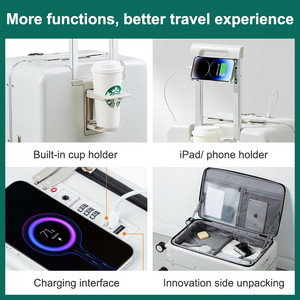 <span class=keywords><strong>Valise</strong></span> à roulettes Hanke, nouvelle arrivée, avec port de charge USB, <span class=keywords><strong>valise</strong></span> élégante pour les voyages, <span class=keywords><strong>valise</strong></span> rigide, sacs de voyage - Product Image 4