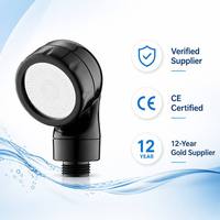Pommeau de douche mural haute performance pour spa, transparent bleu, durable, économe en eau et écologique, idéal pour le lavage des cheveux