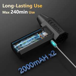 Dépoussiéreur à air comprimé 105,000 tr/min Super Power électrique, mini souffleur réglable à 3 vitesses avec charge rapide, souffleur de poussière - Product Image 4