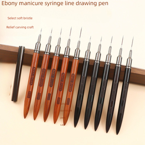 Stylo de dessin pour nail art ultra-fin, manche en bois, pinceau liner à poils en nylon pour salons de beauté et de manucure - Product Image 2