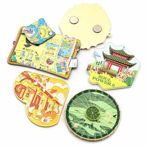 Factory Direct Supply Personalized Logo City Souvenir Custom Metal Refrigerator Stickers - Product Image 6