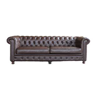 Divano in Pelle <span class=keywords><strong>Stile</strong></span> Country Americano Chesterfield, <span class=keywords><strong>Stile</strong></span> <span class=keywords><strong>Industriale</strong></span> Vintage, in Vera Pelle Cerata, <span class=keywords><strong>Arredamento</strong></span> per <span class=keywords><strong>Soggiorno</strong></span> - Product Image 6