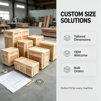 Caisse en bois démontable et empilable pour transport maritime, logistique et équipements lourds, avec ceinture en acier, fumigée IPPC, pour exportation