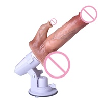 5-in-1 Realistischer Weicher Silikon-Dildo mit Automatischer Teleskopfunktion, Abnehmbar und Austauschbar, App-Steuerung, 100% Wasserdicht für Erwachsene