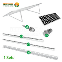 Support solaire triangulaire en aluminium à prix d'usine pour système photovoltaïque sur toit ou au sol, pour 1 ou 2 modules