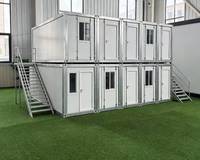 Bâtiment de bureau préfabriqué à double étage certifié CE, maison mobile modulaire, maison préfabriquée détachable pour le personnel