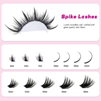 Cils inférieurs en grappe Fairy Cluster, fibres segmentées PBT, volume 120D 160D 200D, haute qualité, faits à la main, 28 rangées, longueurs mixtes 5-20mm, naturels