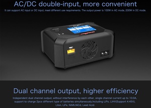UltraPower UP10 智能平衡充电器 200W 两通道 FCP 功能 欧规插头 适用于无人机/汽车/遥控玩具 各类锂离子电池 - Product Image 5