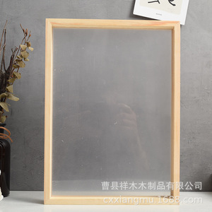 Wooden Glass Photo <b>Frame</b> Rectangular Customizable Inner Size Durable Tabletop Display Bedroom Study Entrance Hall - Product Image 3