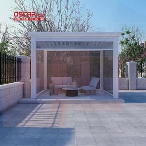 Pergolato da giardino esterno con blocco Uv impermeabile bioclimatico manuale motorizzato - Product Image 1