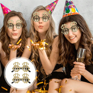 Gafas de Fiesta con Puntos, Divertidas y Creativas, Accesorios para Fotos de Cumpleaños, Decoración para Pasteles, Gafas de Sol con Espejo para Selfies, Accesorios para Fotografía - Product Image 1