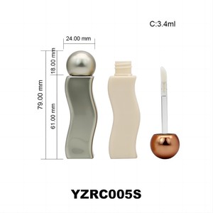 Toptan 3.4ml kapasiteli boş dudak parlatıcı şişe plastik dudak tüp maskara kozmetik ambalaj için vidalı kapak ruj kapları - Product Image 5