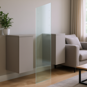 Panneau latéral en verre trempé transparent 40x220 mm pour armoires murales et autoportantes - Product Image 2