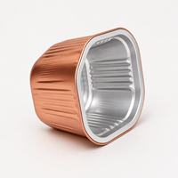 Nouveaux bols de cuisson jetables en aluminium ronds avec couvercle en feuille d'or, emballage alimentaire de qualité supérieure pour traiteur et desserts