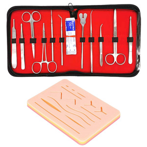 Kit d'instruments de suture chirurgicale Outil de pratique Suture en silicone Peeling 11 pièces + module de pratique multi-plaies - Product Image 3