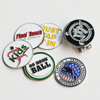 Marqueurs de balle personnalisés en usine Accessoire de golf avec votre propre logo Trèfle à quatre feuilles Marqueur de balle de golf magnétique en métal