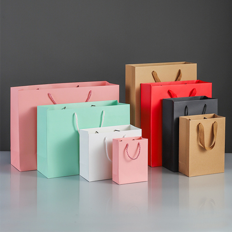 Custom Sac En Papier Bolsa De Papel Recycled Kraft Foldable Shopping Bag Premium Underwear Paper Gift Bags for Small Business
