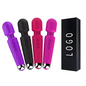 Sortie d'usine charge 20 Modes 8 vitesses Silicone Sex Toys Clitoris G Spot Massage vibrant femmes Av baguette magique vibrateur