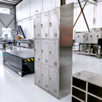 Casier de rangement sécurisé assemblé avec serrure à clé - Armoire métallique certifiée CE pour outils et équipements