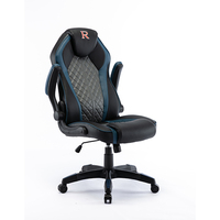 Nouvelle conception, fauteuil de bureau et de jeu ergonomique en cuir PU, pivotant à 360°, avec accoudoirs relevables réglables et personnalisables