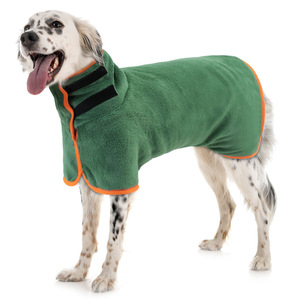 Dog <b>Bath</b> <b>Towel</b> Microfiber Quick Dry Full Body Wrap For <b>Large</b> Small Dogs Green Gray Coffee Color XS S M L XL - Product Image 4