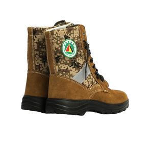 Chaussures de pompier personnalisables directement de l'usine, bottes de sauvetage d'urgence en cuir, combinaison de protection ignifuge pour les forêts, vente en gros - Product Image 4