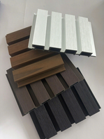 Panneau mural WPC extérieur co-extrudé rainuré, excellent panneau mural WPC anti-UV, panneaux muraux en bois pour décoration extérieure