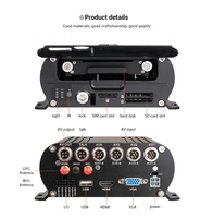Kit de système de caméra de surveillance 8CH WiFi GPS 1080P AHD voiture Mobile HDD DVR avec moniteur VGA de 7 pouces et 6 caméras étanches IR