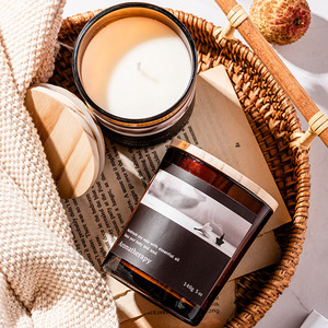 Venta al por mayor de lujo hogar decorativo romántico meditación cera de soja velas perfumadas con tapa de madera Festival aromaterapia velas bares - Product Image 4