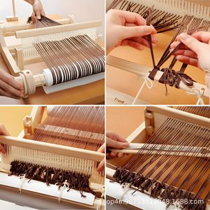 Solid Wood <b>Weaving</b> <b>Loom</b> Desktop Handmade Yarn Knitting Tool Multi Purpose Craft Machine - Product Image 4