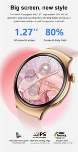 Reloj Inteligente para Mujer M11 2025, IP68, Carga Inalámbrica, Llamadas Bluetooth, NFC, Asistente de Voz con IA, Brújula, Correa de Cuero, Nuevo Smartwatch - Product Image 4