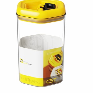 CST Michu Series Airtight Plastic Storage <b>Jar</b> 2.2L Round Flip Top Food Container - Product Image 1