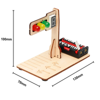 Kit de feux de circulation en bois STEM, outils pédagogiques avec télécommande, projet éducatif DIY, jouet pour enfants