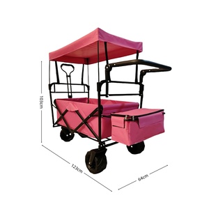 4-Wheel Collapsible Outdoor <b>Wagon</b> | Foldable Portable for Camping Beach <b>Garden</b> Hiking Shopping Patio - Product Image 2