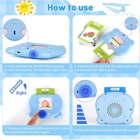 Cartes flash parlantes rechargeables bilingues arabe-anglais pour la thérapie orthophonique et l'apprentissage des langues
