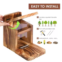 Accessoire de décoration de maison d'alimentation d'écureuil en bois