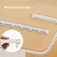 Rail de rideau flexible en alliage d'aluminium, rail silencieux pliable pour montage mural ou au plafond, idéal pour baie vitrée, système de camping-car et caravane
